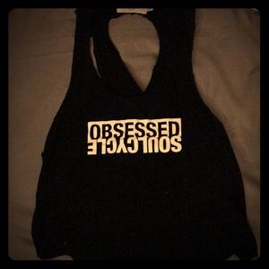 SOLD - SoulCycle “obsessed” cropped tank